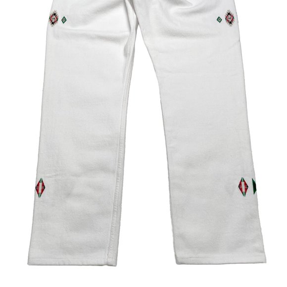 Isabel Marant Jasper Native Embroidered Denim Jeans -  White | 32 - Picture 12 of 12